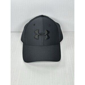 Size M/L Under Armour Blitzing 3.0 Mens Stretch Fit Cap Hat Black 1305036 NEW